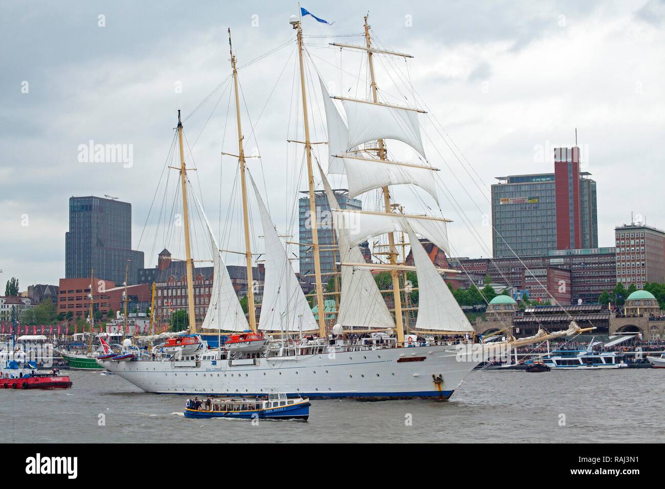 Star Flyer sailing ship, parade of ships, anniversary of the Port of Hamburg Stock Photo