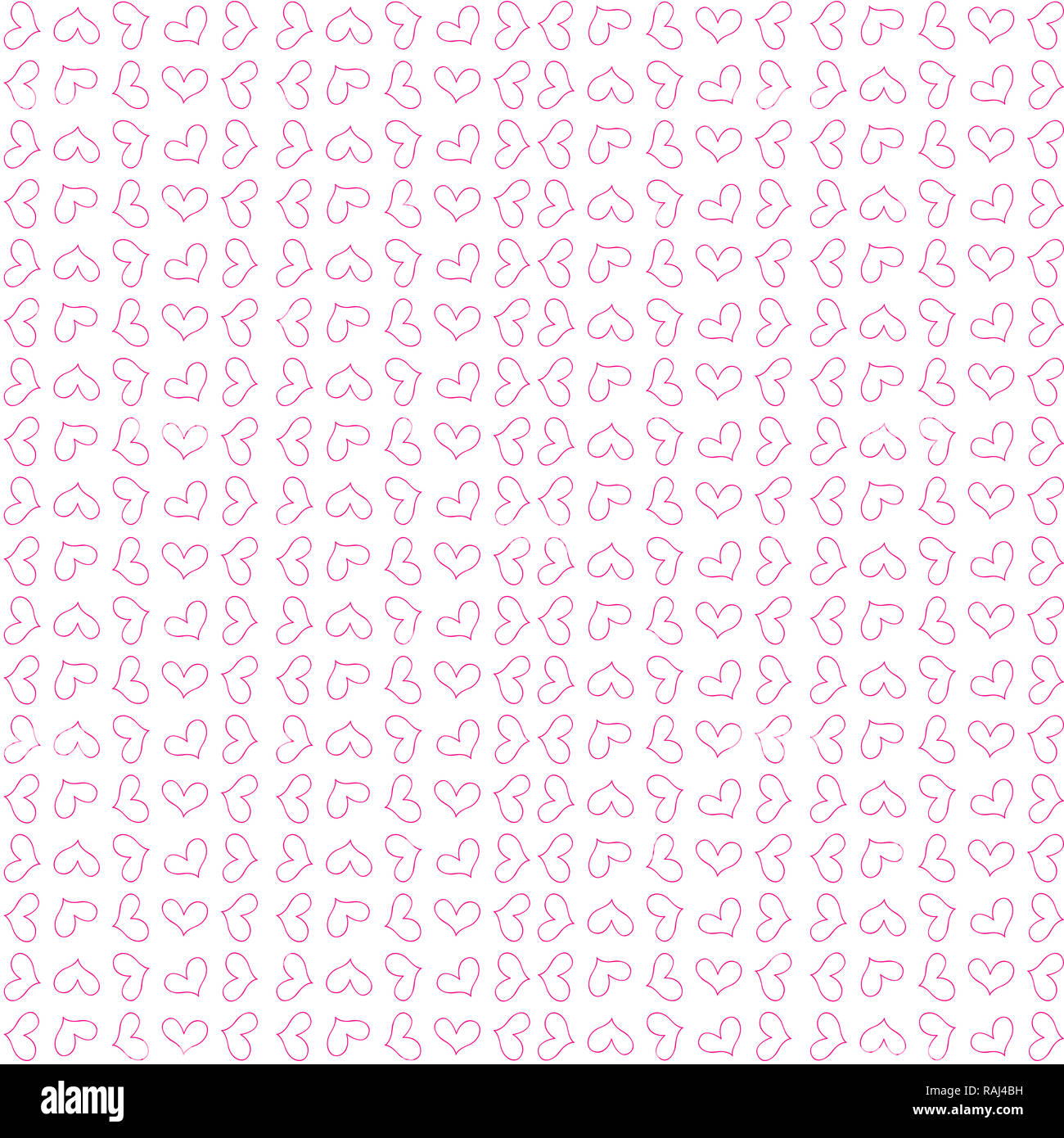 Seamless pink valentines background hearts vector pattern • wall