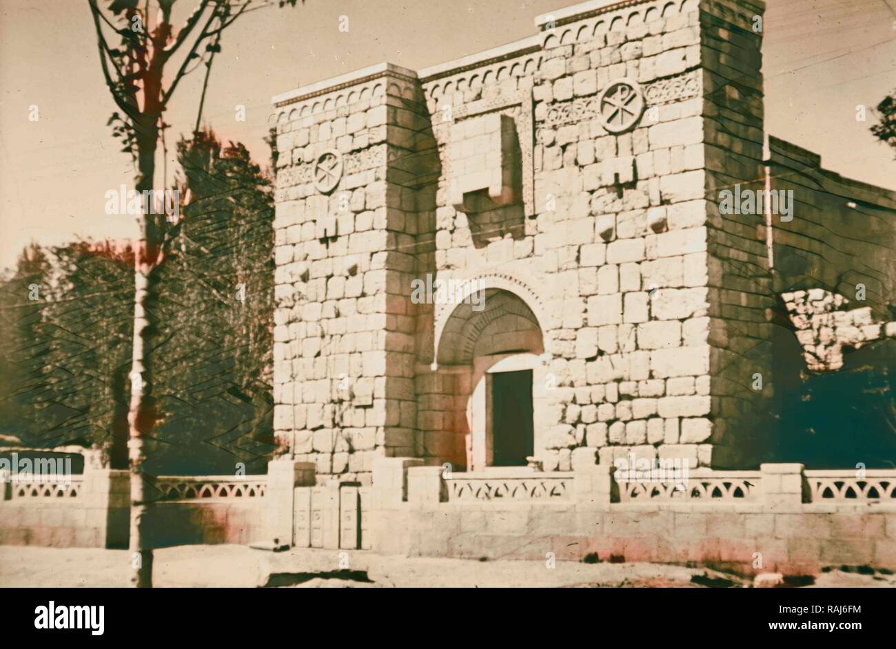 Damascus. St. Paul's Wall, restored. 1950, Syria, Damascus. Reimagined by Gibon. Classic art with a modern twist reimagined Stock Photo