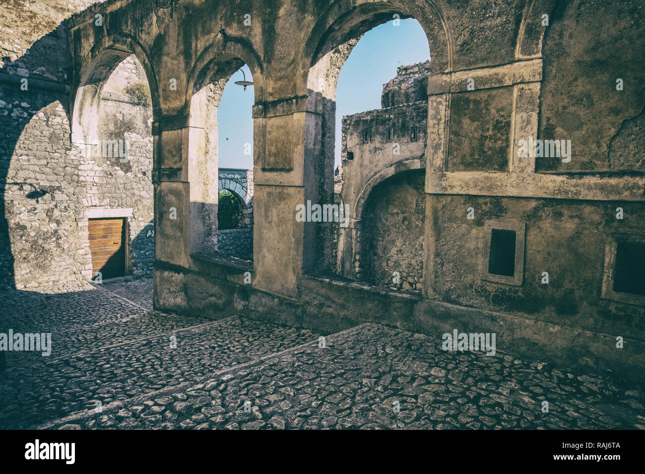 Architecture Detail Wallpaper Background Of Ancient Stone Walls And Arches Of A Medieval Castle No People Stock Photo Alamy