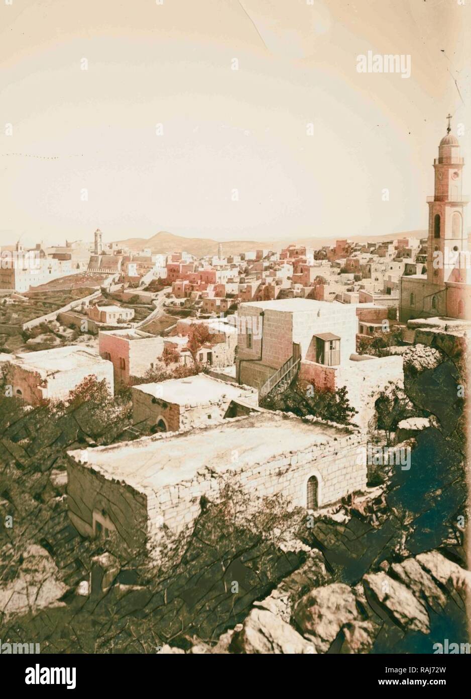 Bethlehem and surroundings General view of Bethlehem 1900, West Bank ...