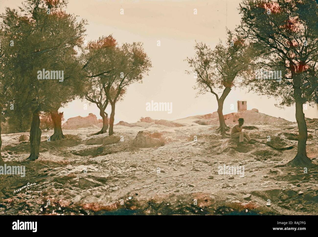 Ash heaps from the Temple sacrifices. 1898, Middle East. Reimagined by