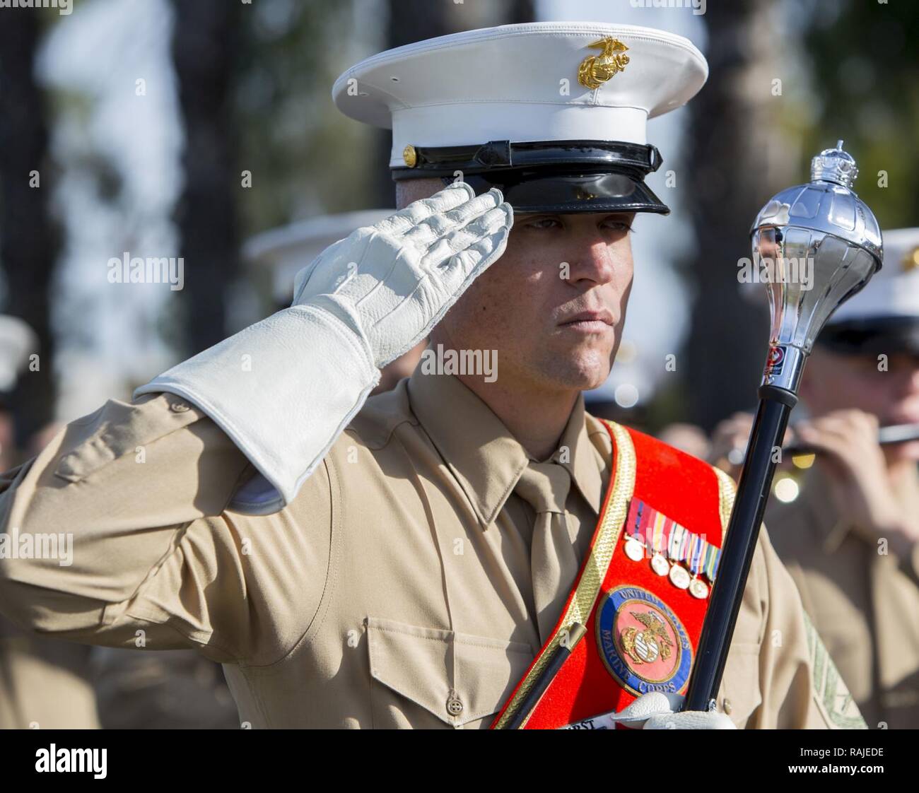 U S Marine Corps Staff Sgt Robert Brooks Drum Major Of The 1st