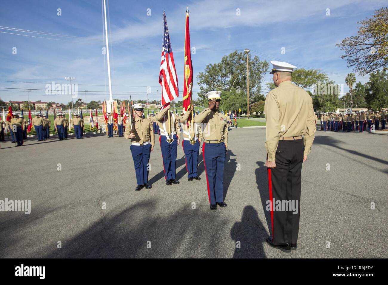 U S Marine Corps Maj Courtney Boston Commander Of Troops