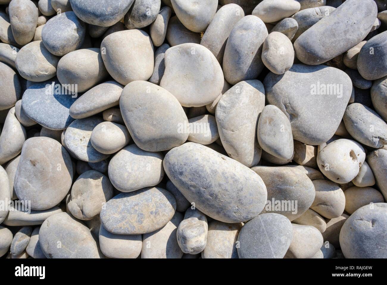 River pebbles on the Isar, Upper Bavaria, Bavaria, Germany Stock Photo