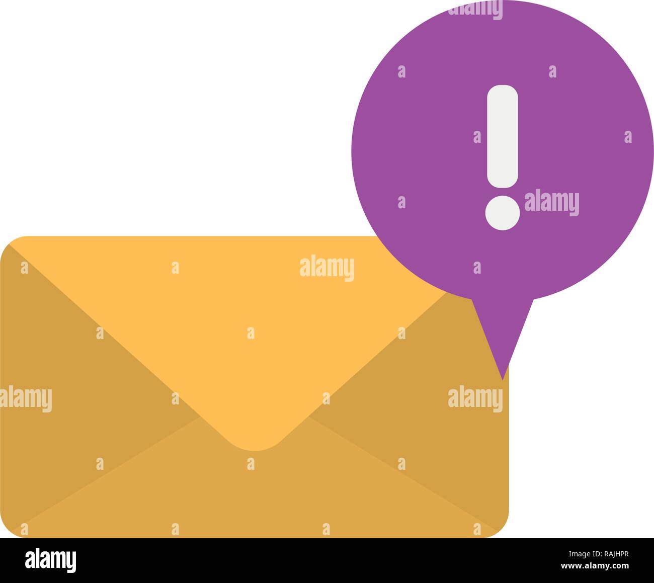 letter with speech bubble and exclamation mark Stock Vector Image & Art