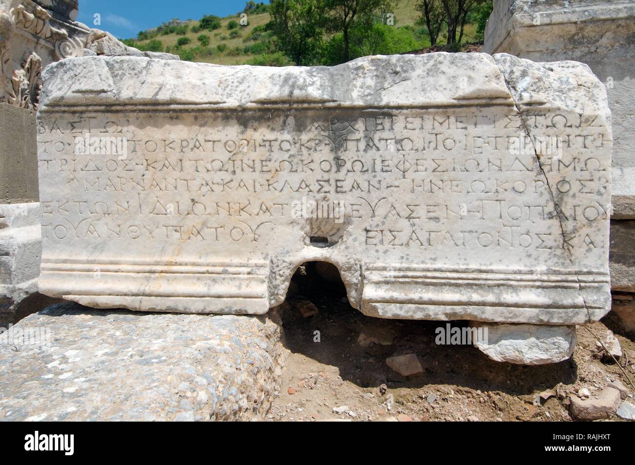 Ephesus Inscriptions Greek inscription ephesus hi-res stock photography and images - Alamy