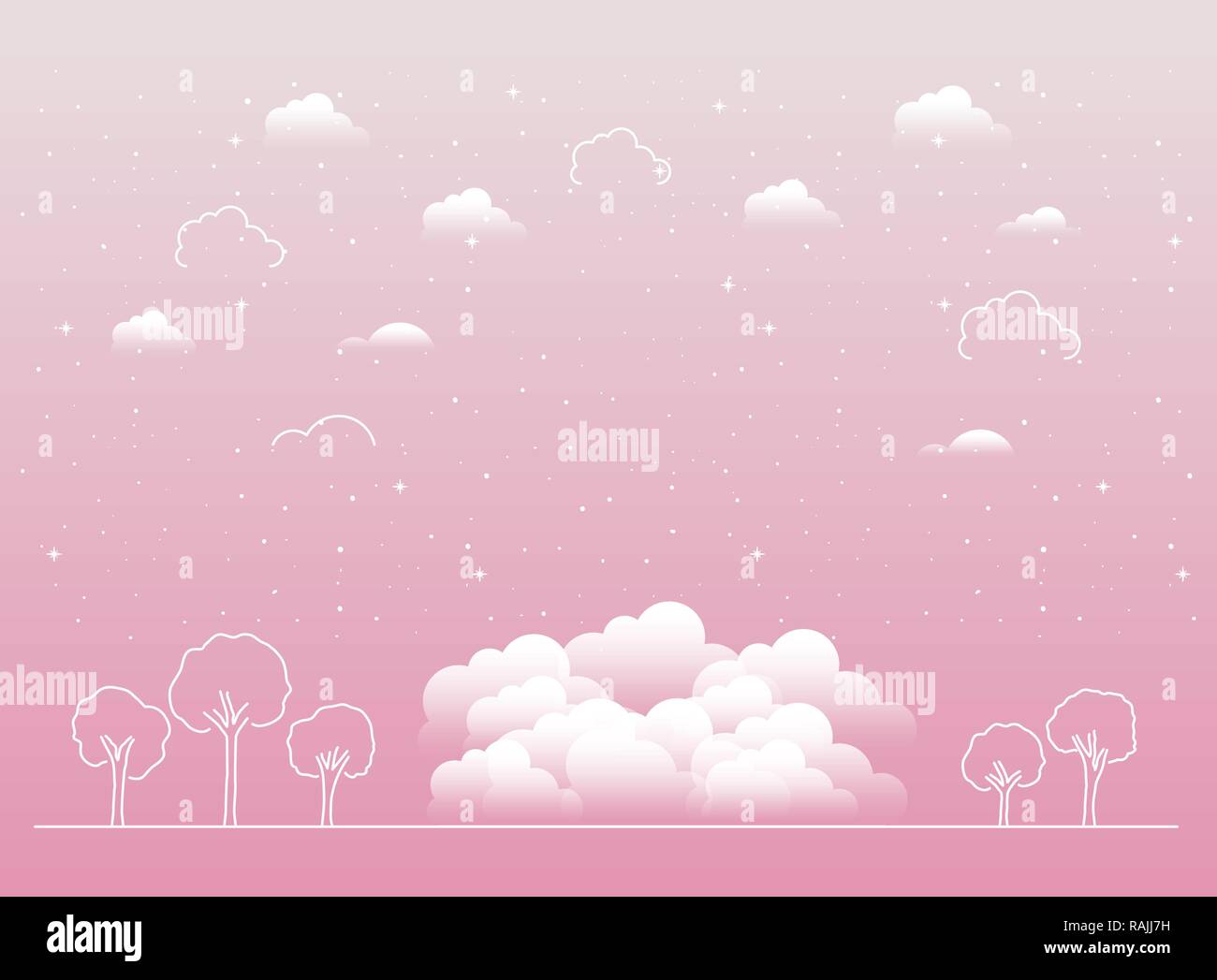 cloudy landscape isolated icon Stock Vector Image & Art - Alamy