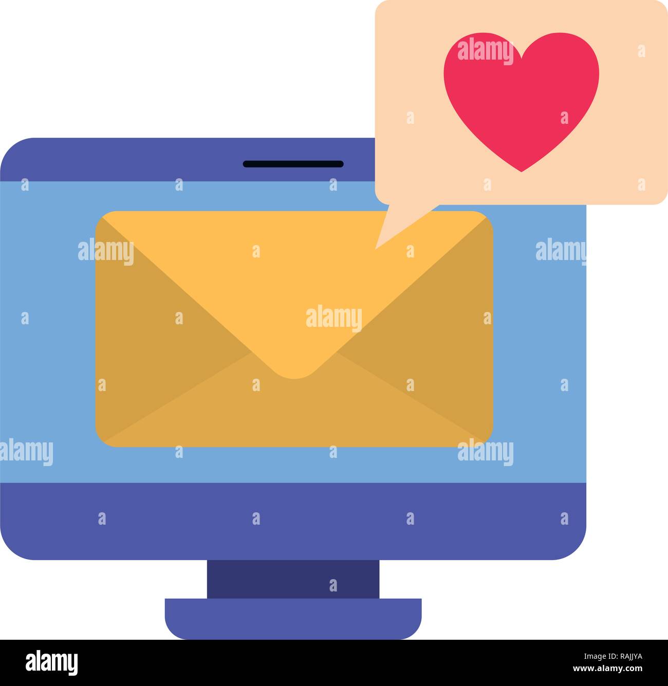 Device Screen With Letter Isolated Icon Stock Vector Image Art Alamy