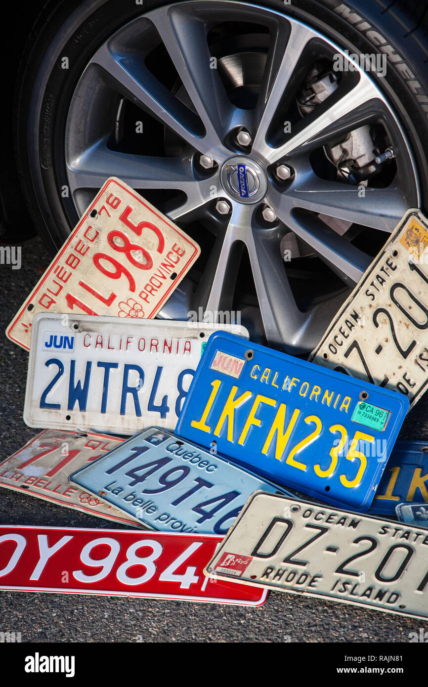 Automobile Vehicle Registration Plates Stock Photo Alamy