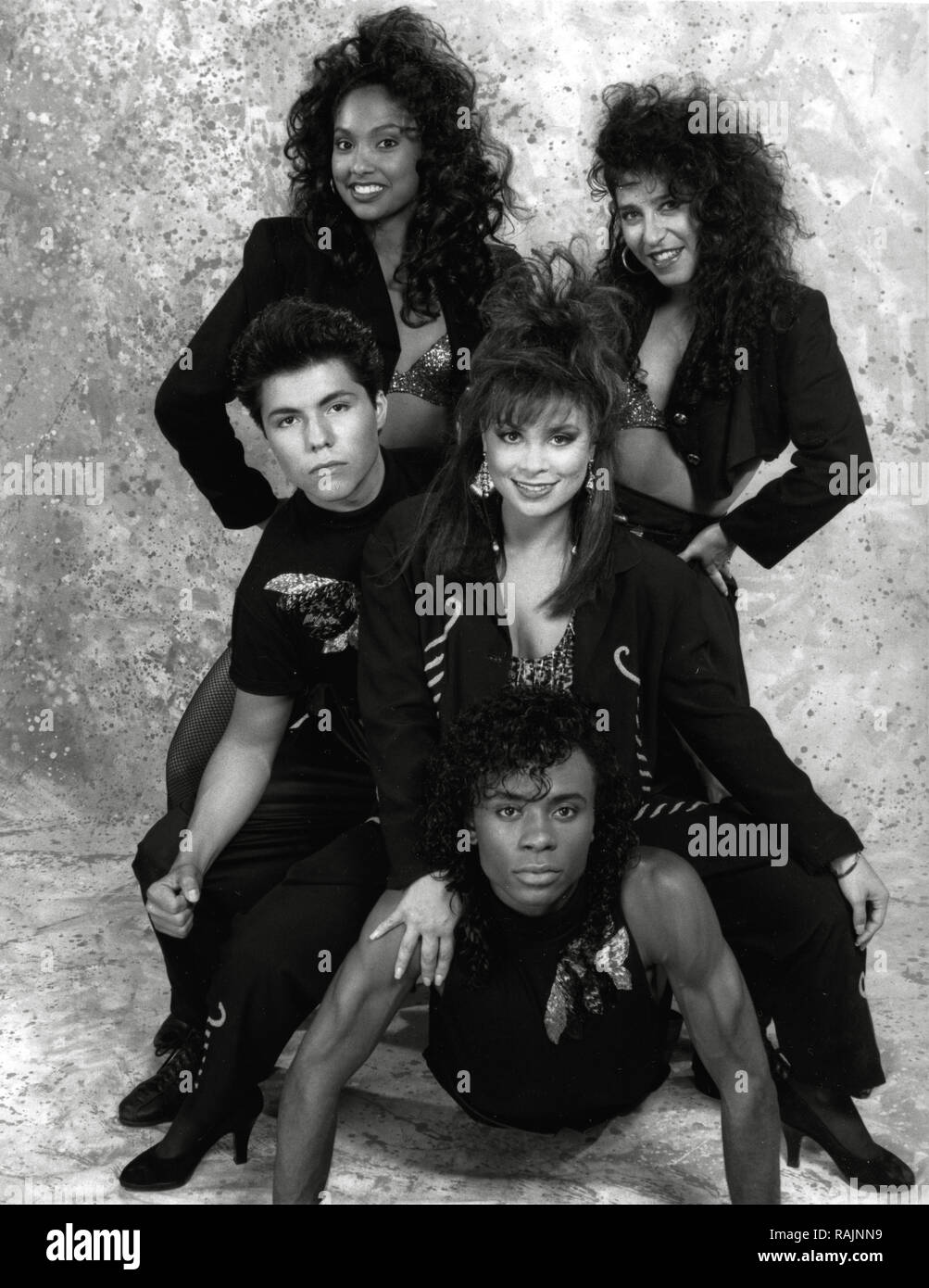 Publicity photo of Paula Abdul and the Abdul dancers,  circa 1989    File Reference # 33636 923THA Stock Photo