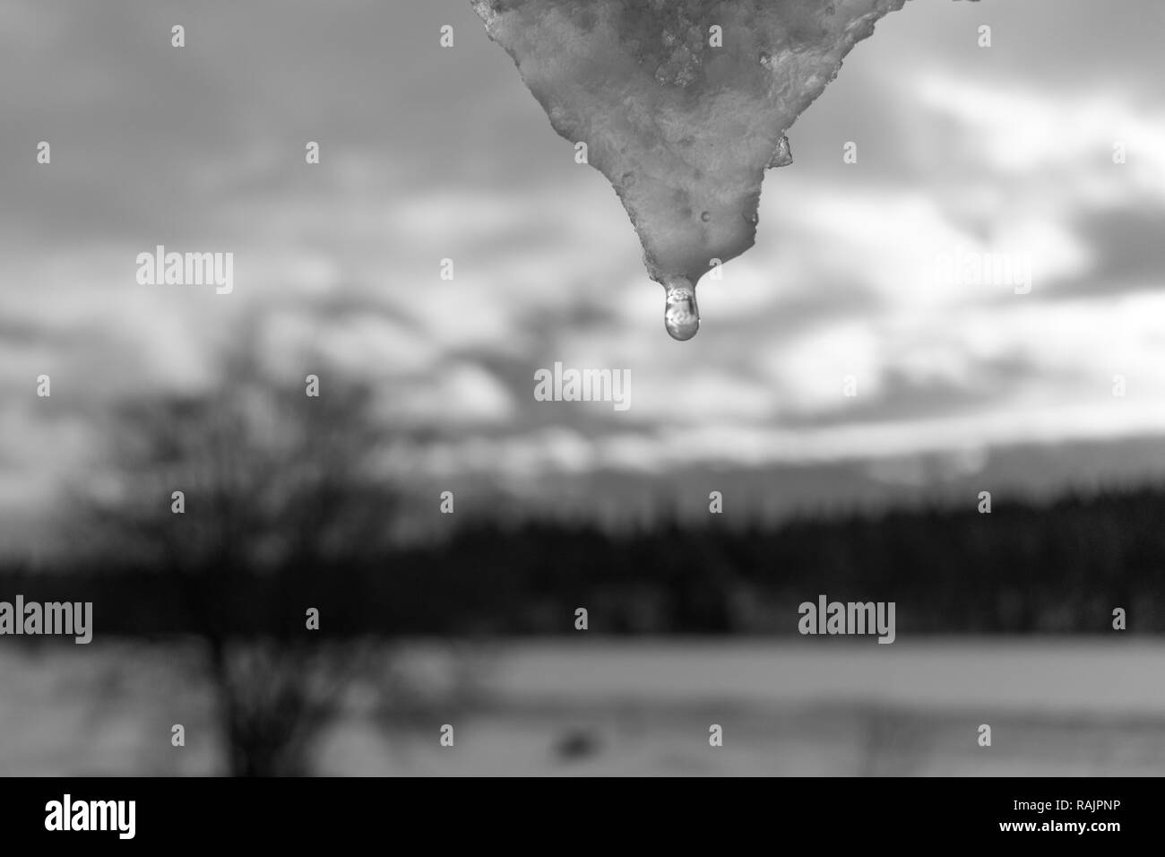 Snow Melts As Temperatures Warm After Storm Subsides Stock Photo Alamy