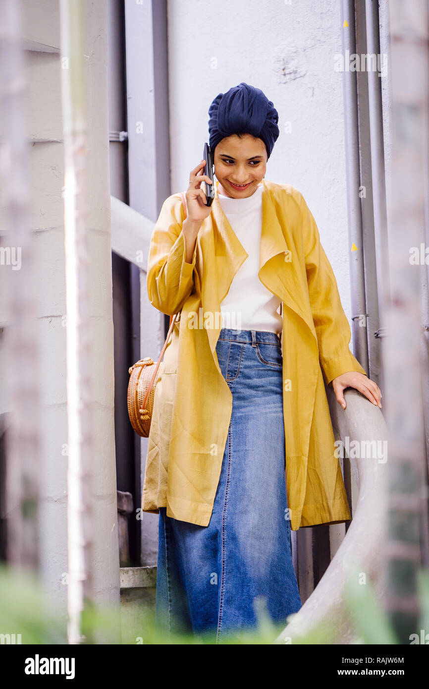 Woman model speaks on hi res stock photography and images Alamy