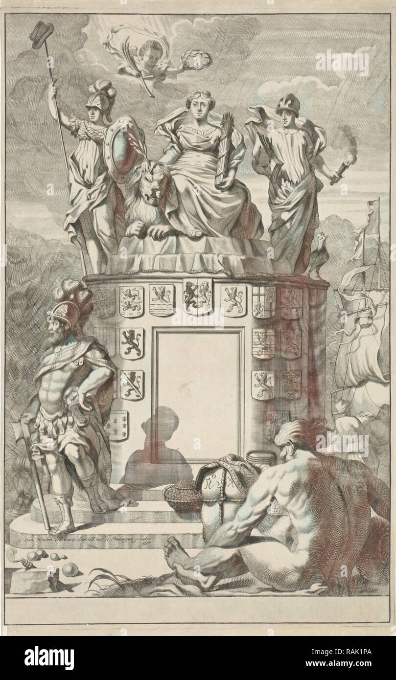 Allegory of the victorious Habsburg Netherlands, Daniël met de Penningen, 1685 - 1696. Reimagined by Gibon. Classic reimagined Stock Photo
