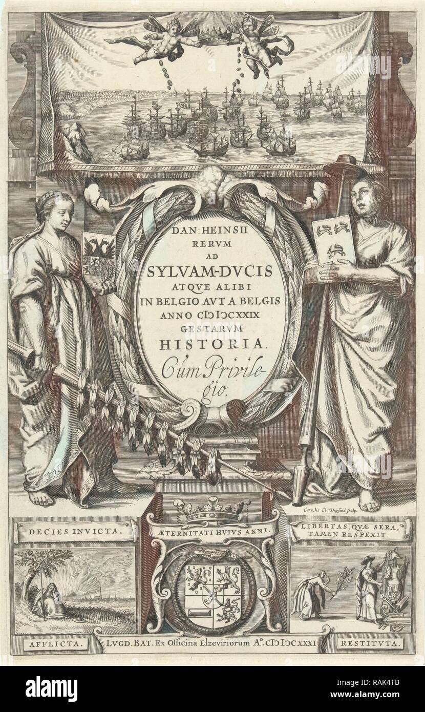 Title page for D. Heinsius Rervm ad Sylvam-Dvcis atqve alibi in Belgio avt a Belgis anno M DCXXIX gestarvm historia reimagined Stock Photo