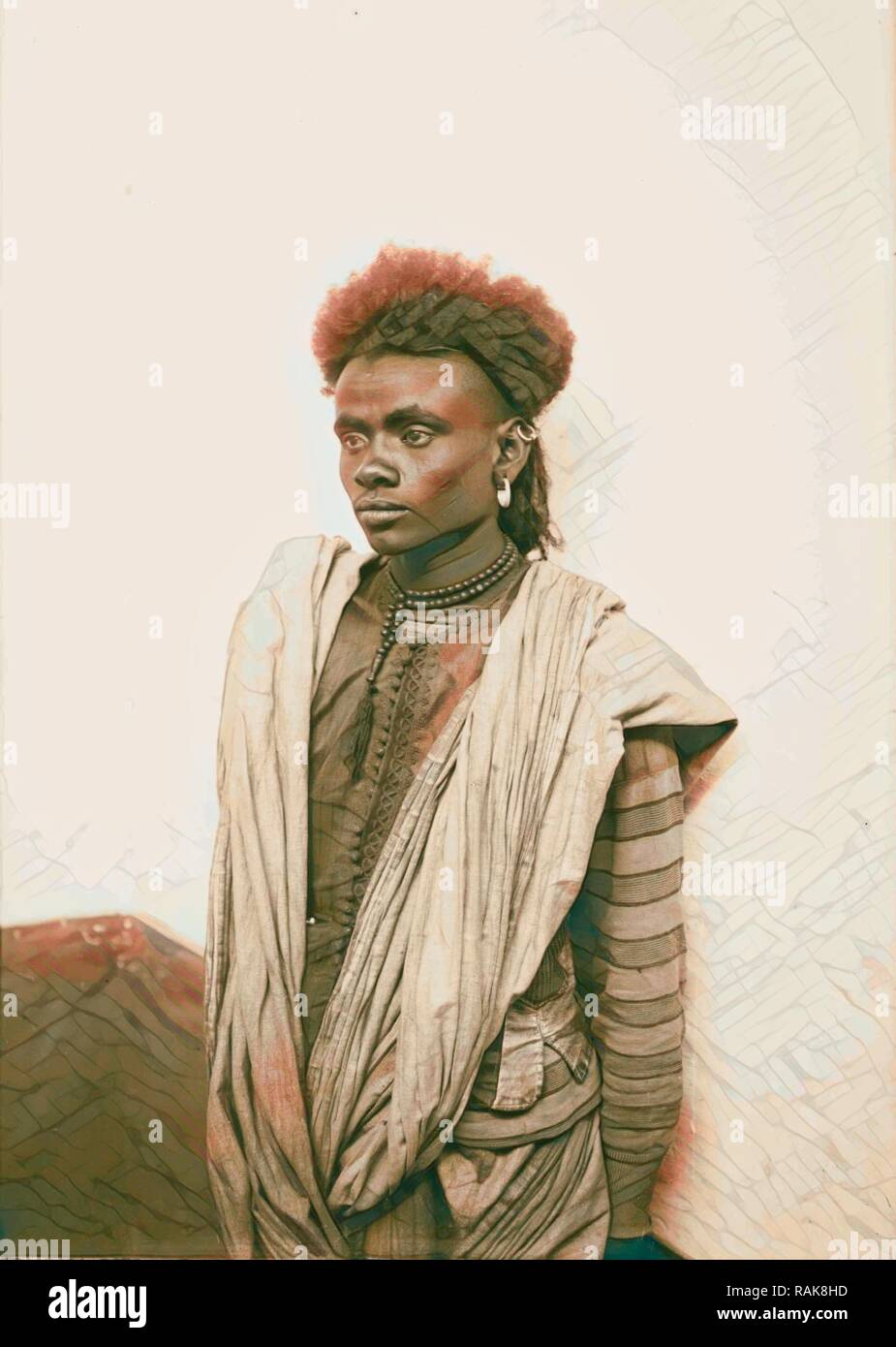 Bust Of Bisharin Boy 1900 Egypt Reimagined By Gibon
