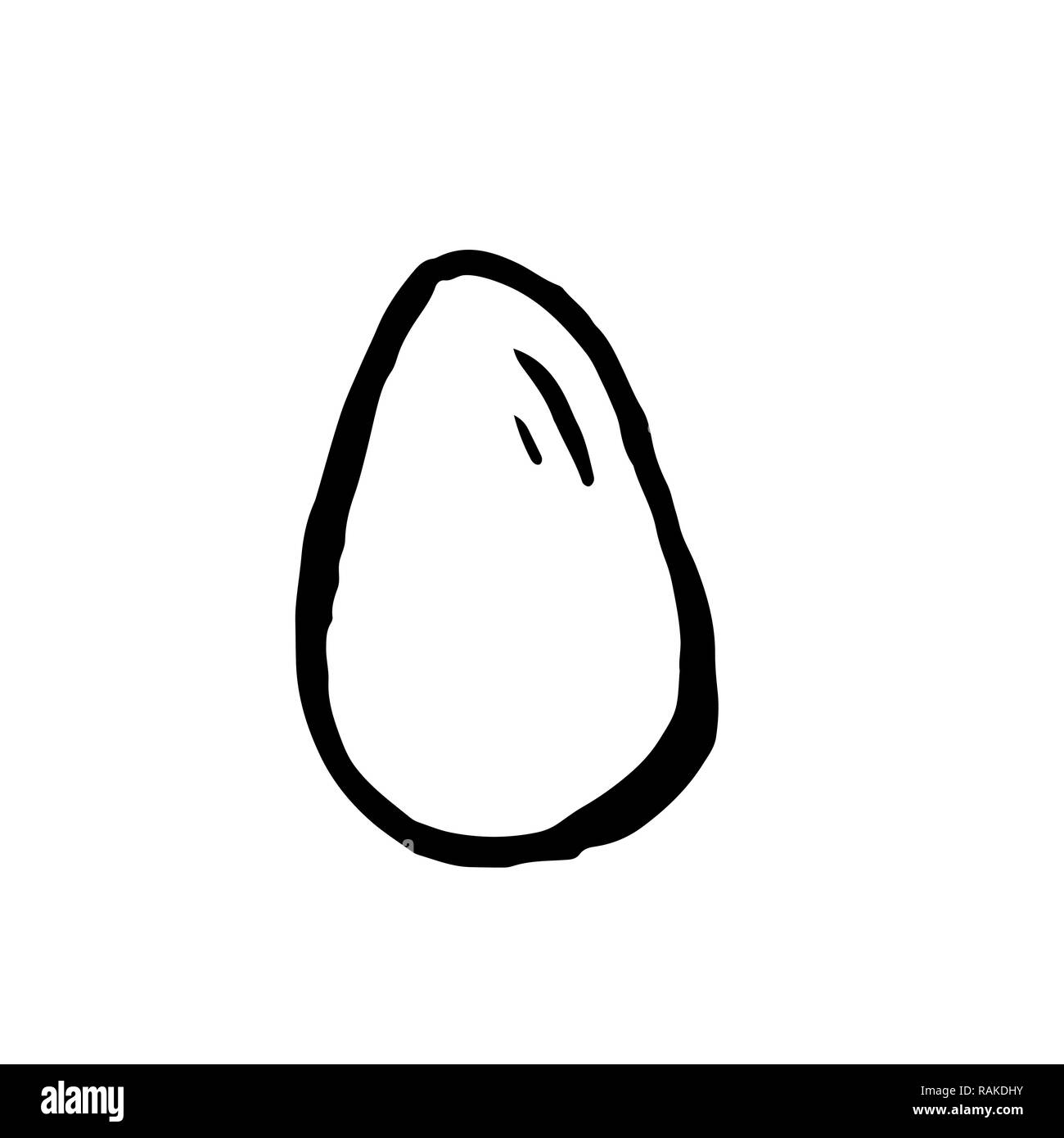 Egg grunge icon. Vector illustration. Stock Vector