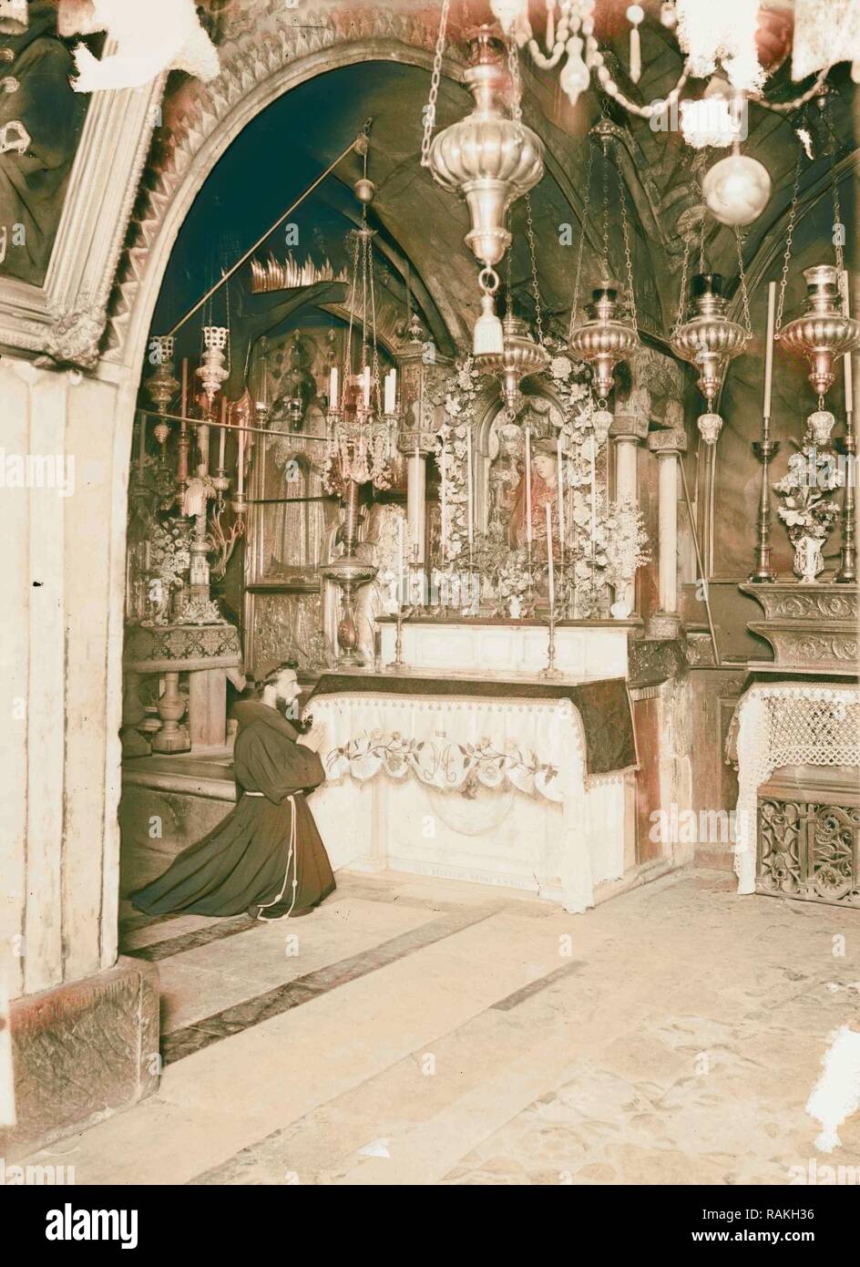 Via Dolorosa, beginning at St. Stephen's Gate Thirteenth Station of the Cross. Photo shows the Thirteenth Station of reimagined Stock Photo