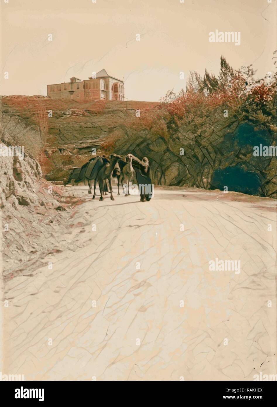 East of the Jordan and Dead Sea. Palace of the emir, Amman 1900, Jordan