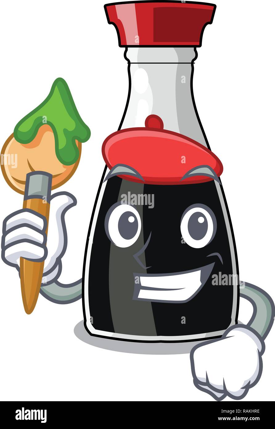 Artist soy sauce in a cartoon bottle Stock Vector Image & Art Alamy