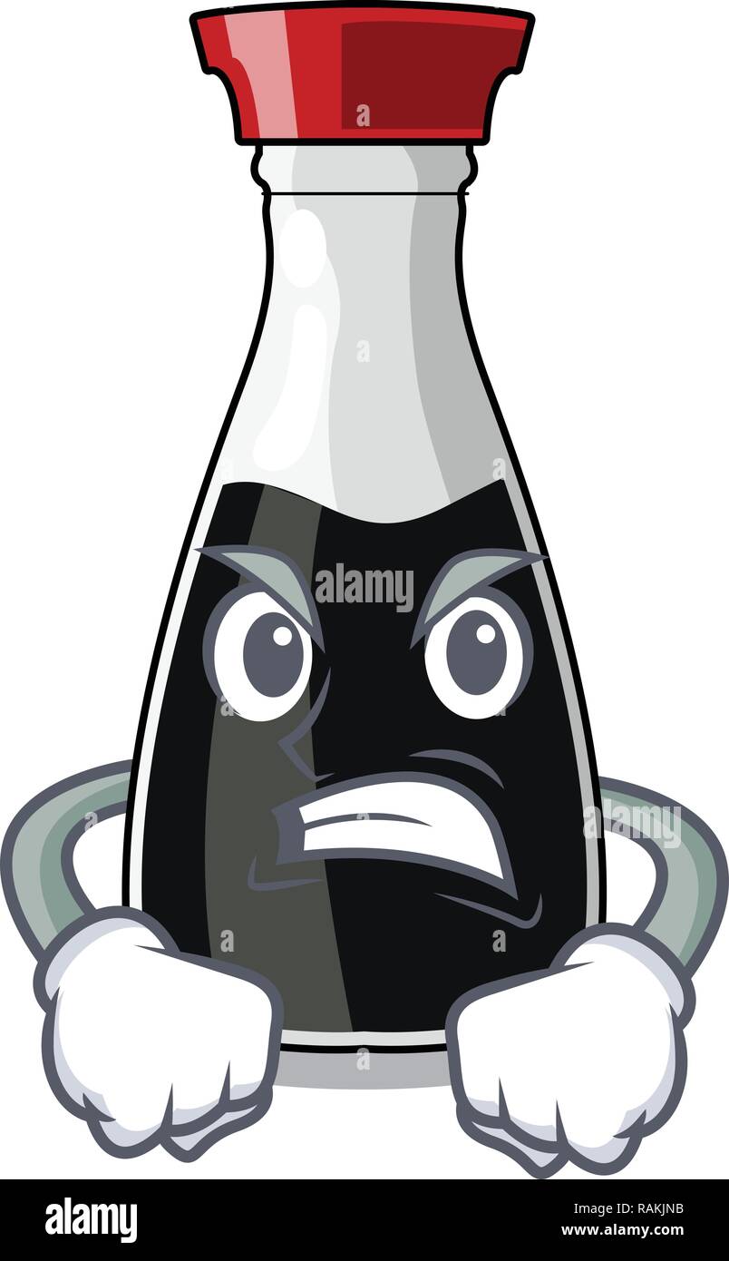 Angry soy sauce bottle in cartoon shape Stock Vector Image & Art Alamy