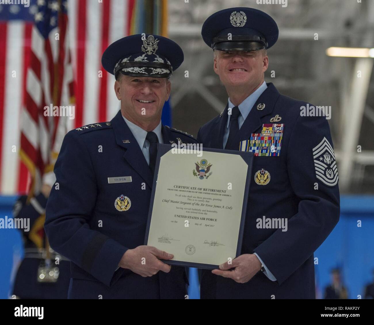 Chief master sergeant of the air force james a cody hi-res stock ...