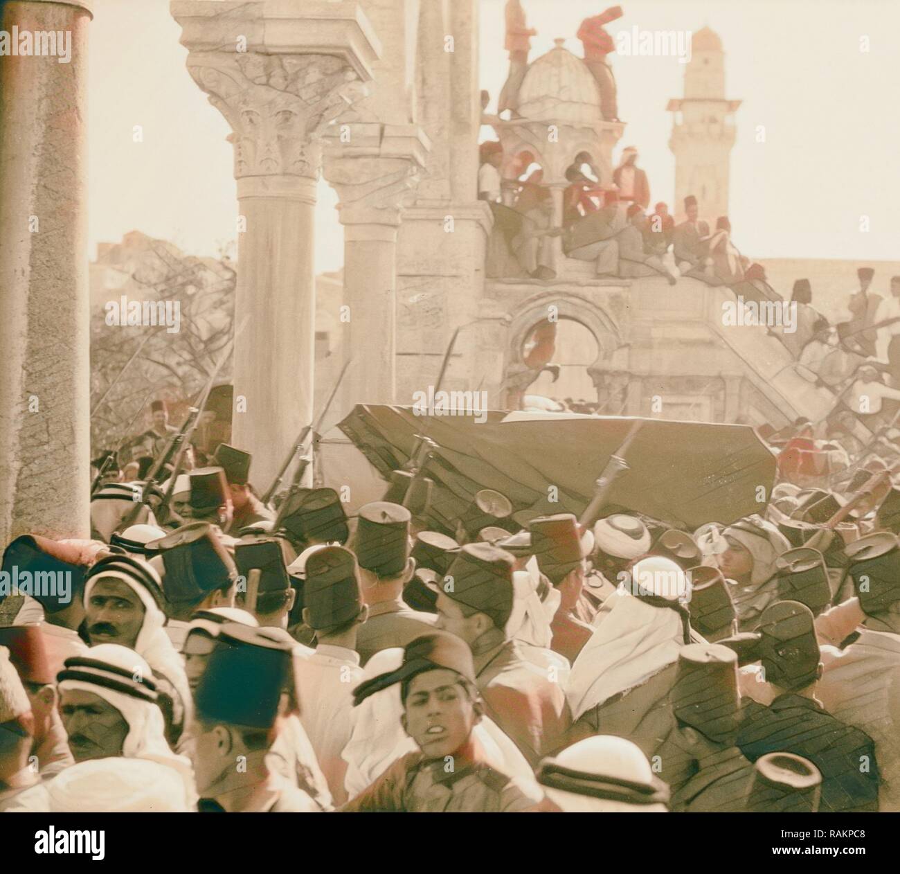 Funeral of King Hussein, Jerusalem. 1931, Israel. Reimagined by Gibon