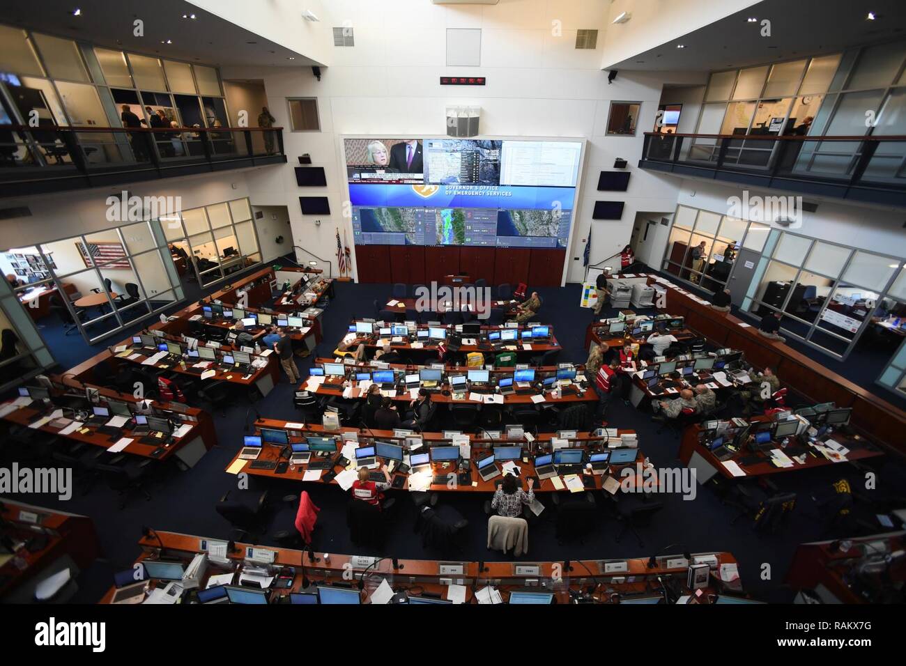California State emergency representatives from multiple agencies to