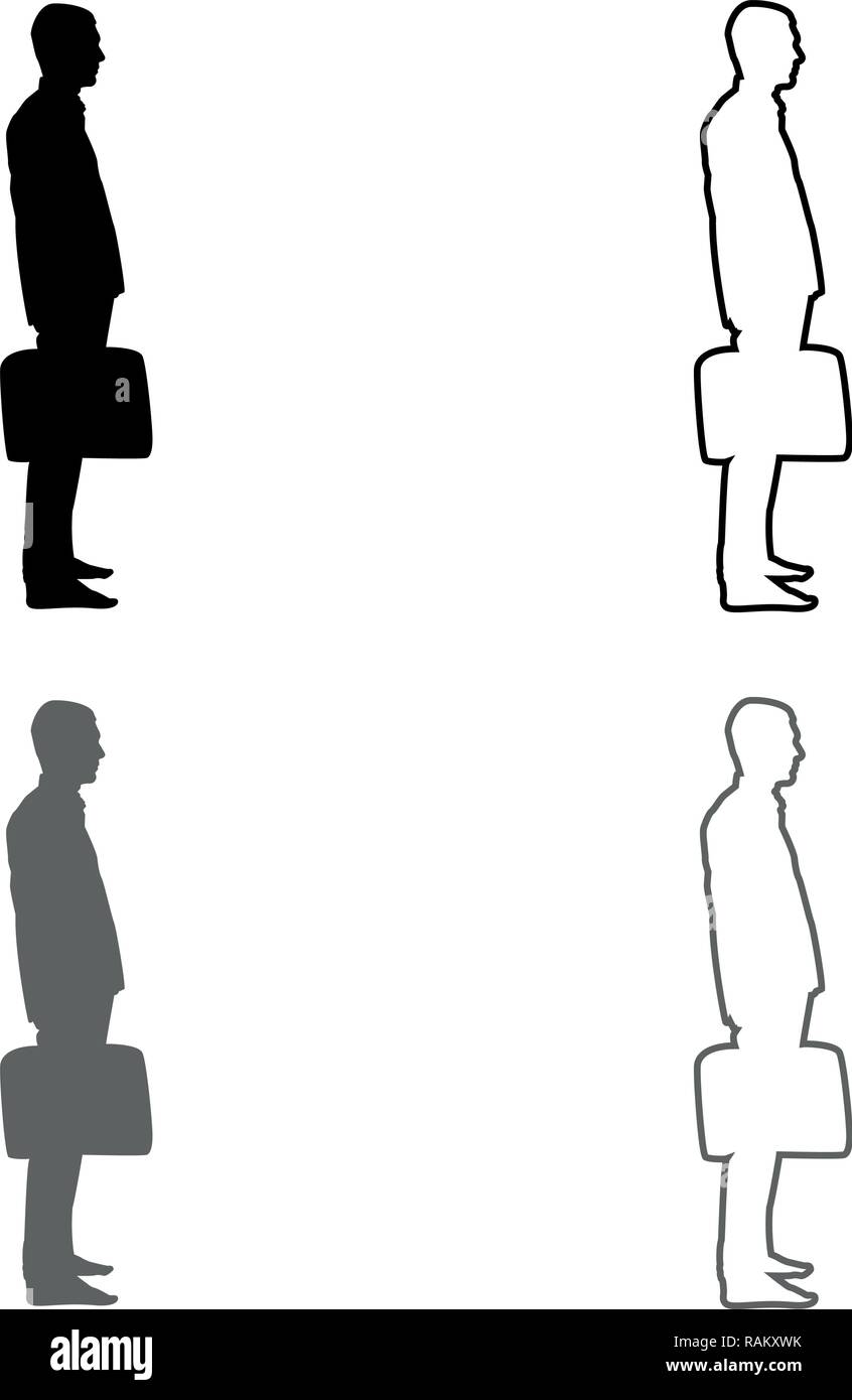 Businessman with briefcase standing Man with a business bag in his hand ...