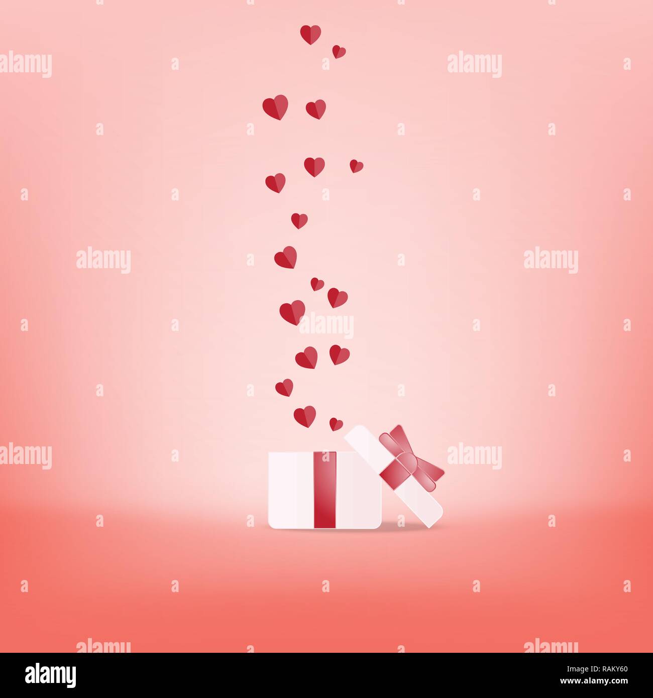 Creative happy valentine's day postcard vector illustration. sale offer, web banner, poster, flyer, leaflet, brochure. Stock Vector