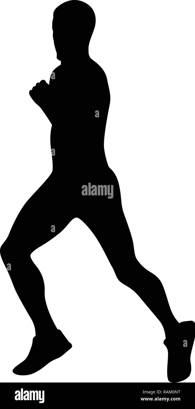 Runner silhouette vector Stock Vector