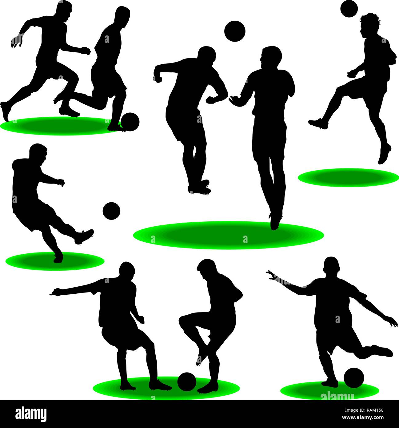 Soccer players vector illustration Stock Vector Images - Alamy