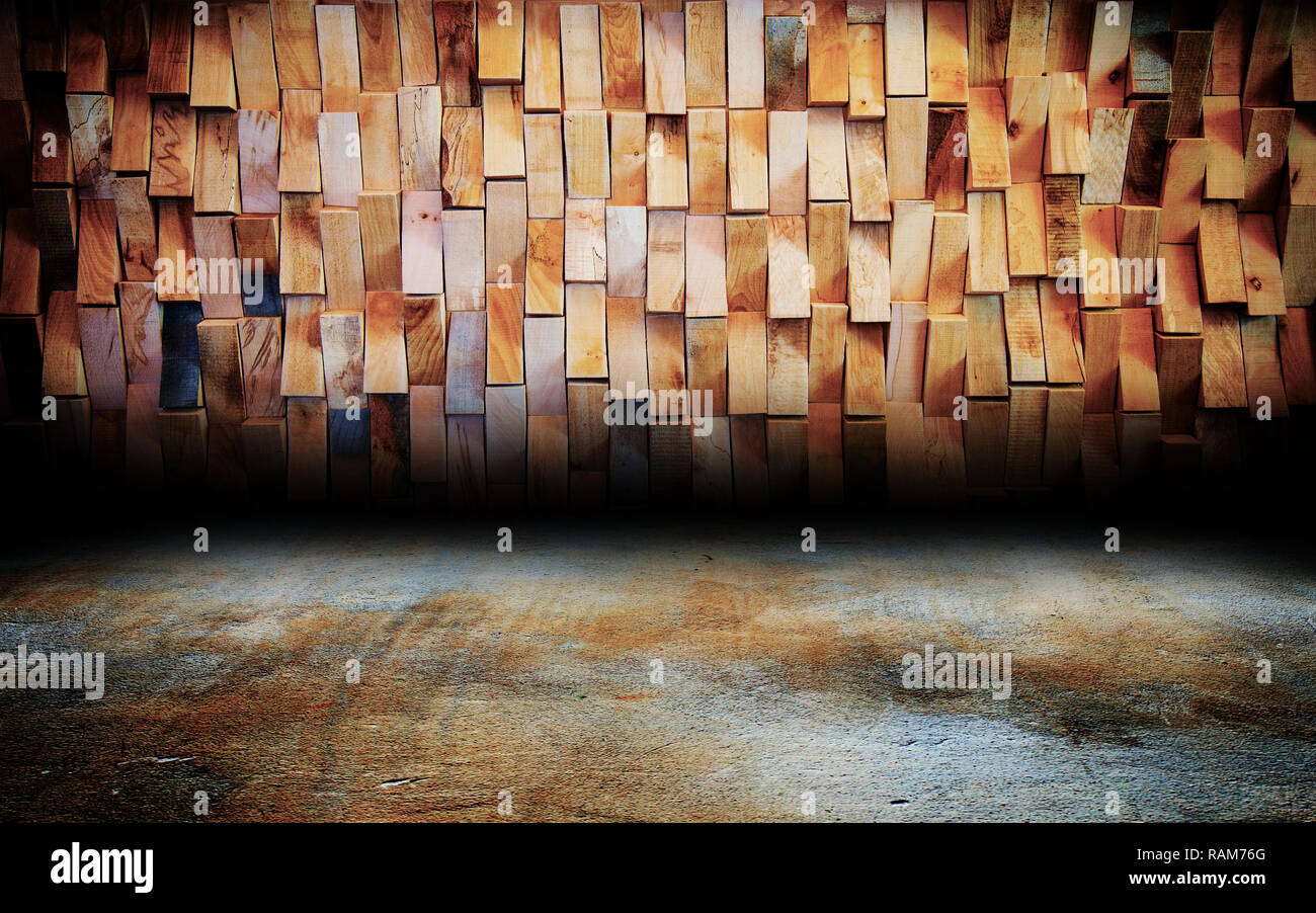 Abstract Urban interior wooden wall stage Background Stock Photo Alamy