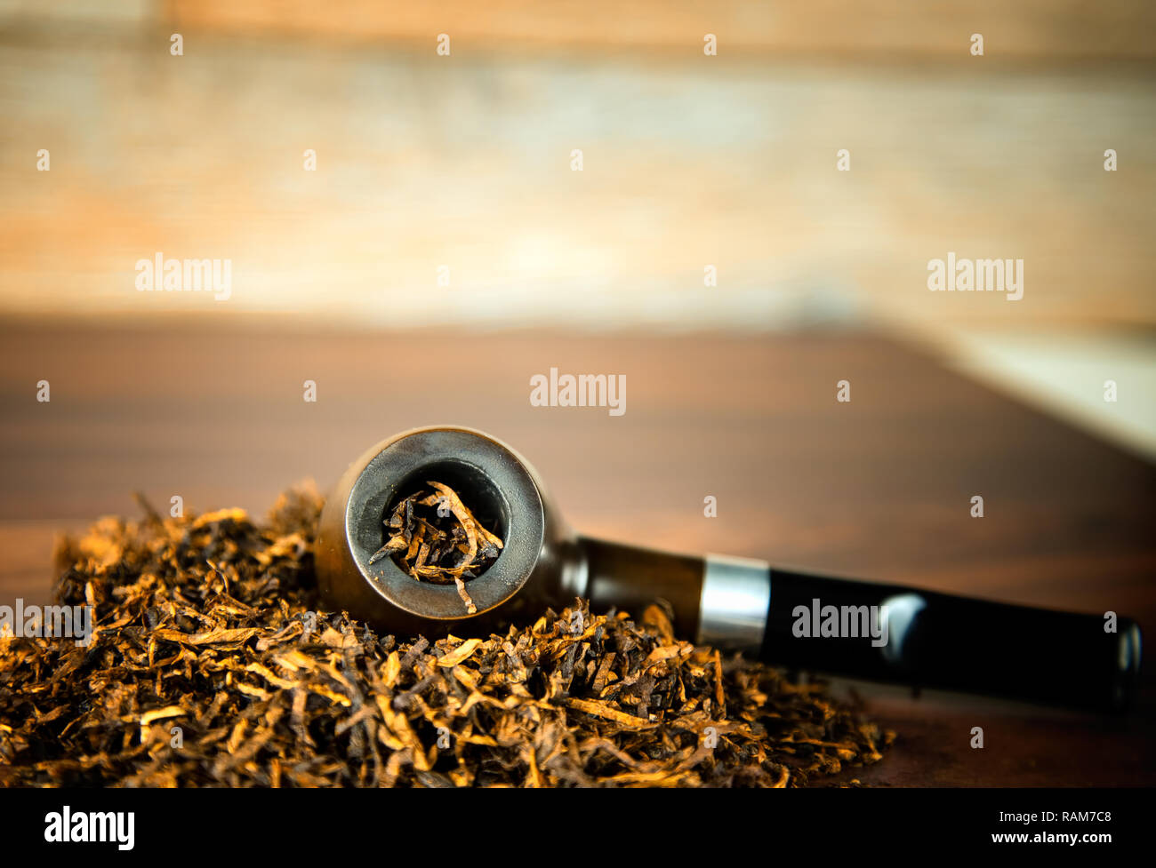 Unhealthy Addiction Nicotine Tobacco Pipe Cigar Photo Stock Photo Alamy