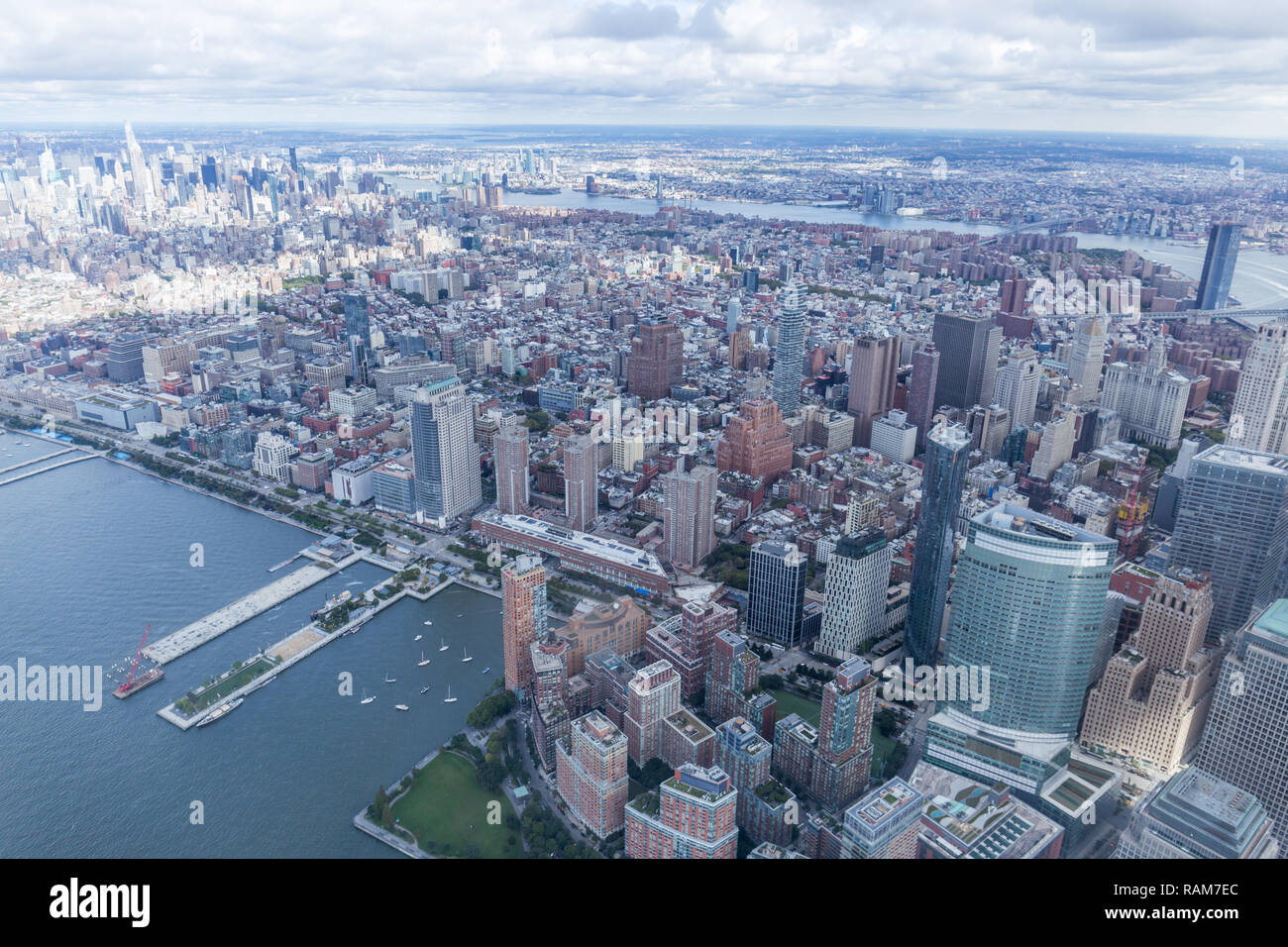 aerial view of new york city skyscrapers, usa Stock Photo - Alamy