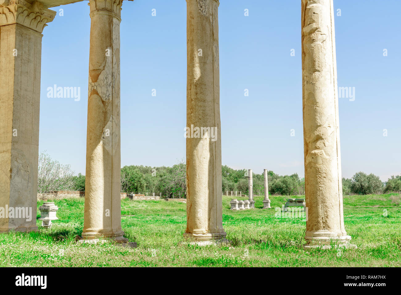 Ancient Historical Tourism Place Sardes in City Manisa in Turkey Stock Photo