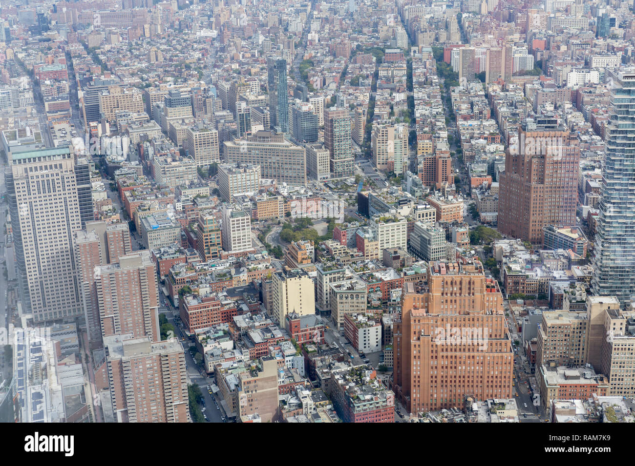 aerial view of new york city skyscrapers, usa Stock Photo - Alamy