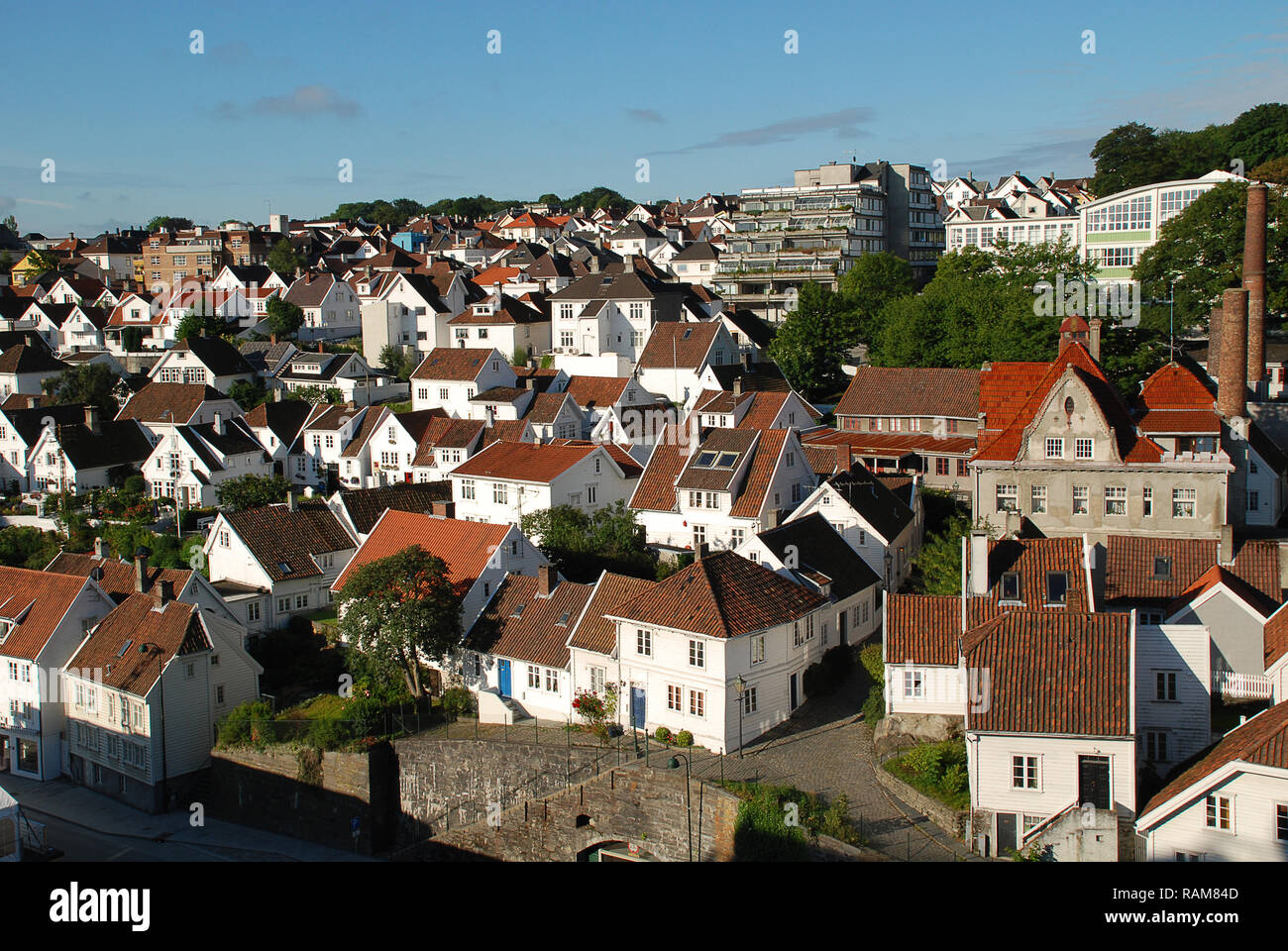 Typical houses in Old Stavanger (called "Gamle Stavanger"), Norway
