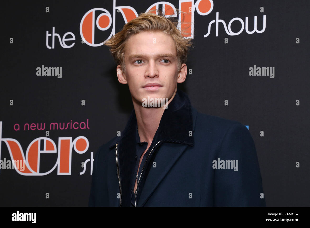 Opening night of The Cher Show at the Neil Simon Theatre - Arrivals.  Featuring: Cody Simpson Where: New York, New York, United States When: 03 Dec 2018 Credit: Joseph Marzullo/WENN.com Stock Photo