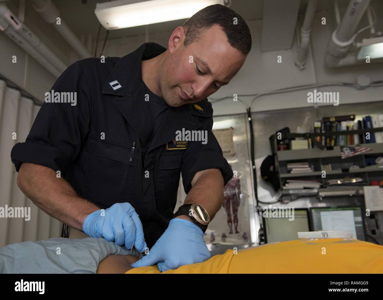 SOUTH CHINA SEA (Feb. 21, 2017) Physical therapist Lt. Stetson Schmitt, of Mountain Grove