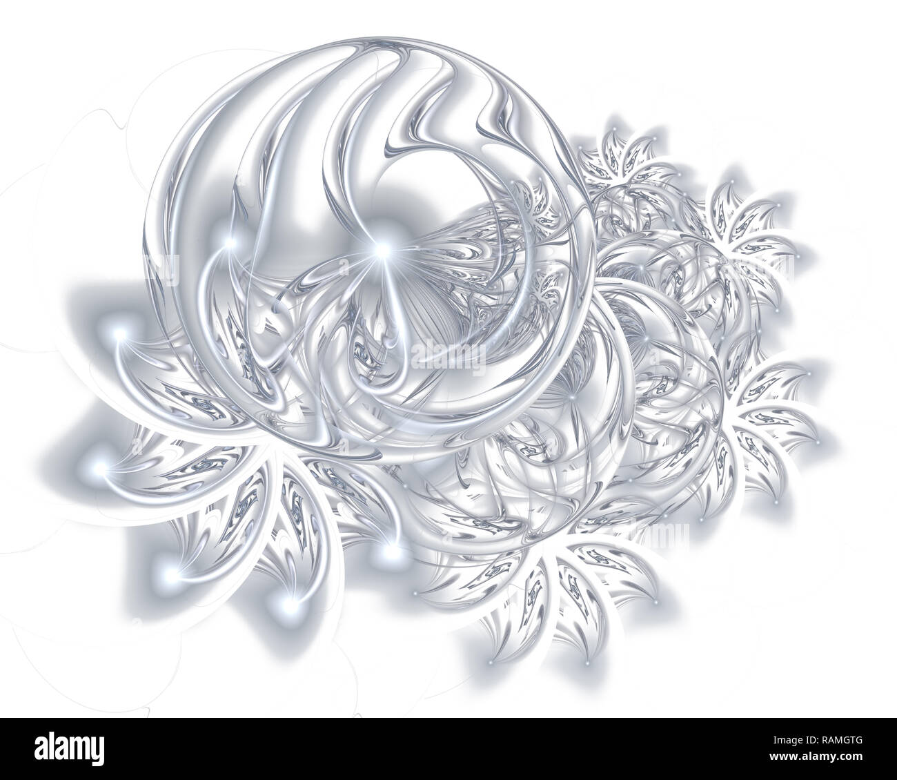 Abstract Christmas Decoration Background In Silver Color