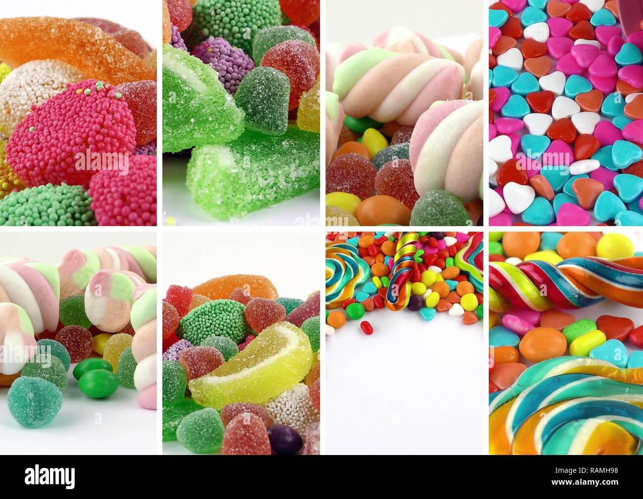 Candy Sweet Lolly Sugary Collage Photo Stock Photo - Alamy