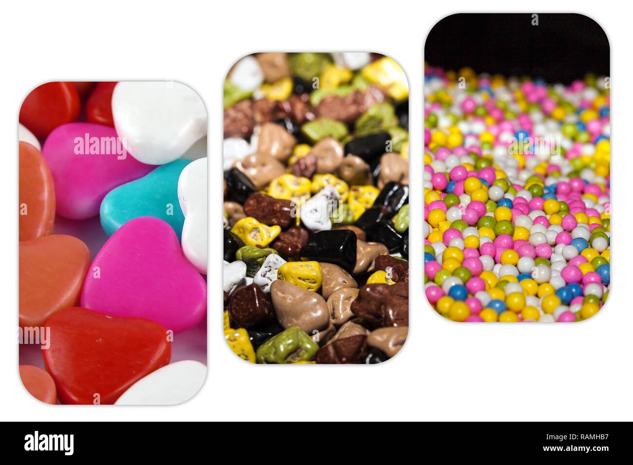 Candy red collage sugar Cut Out Stock Images & Pictures - Alamy