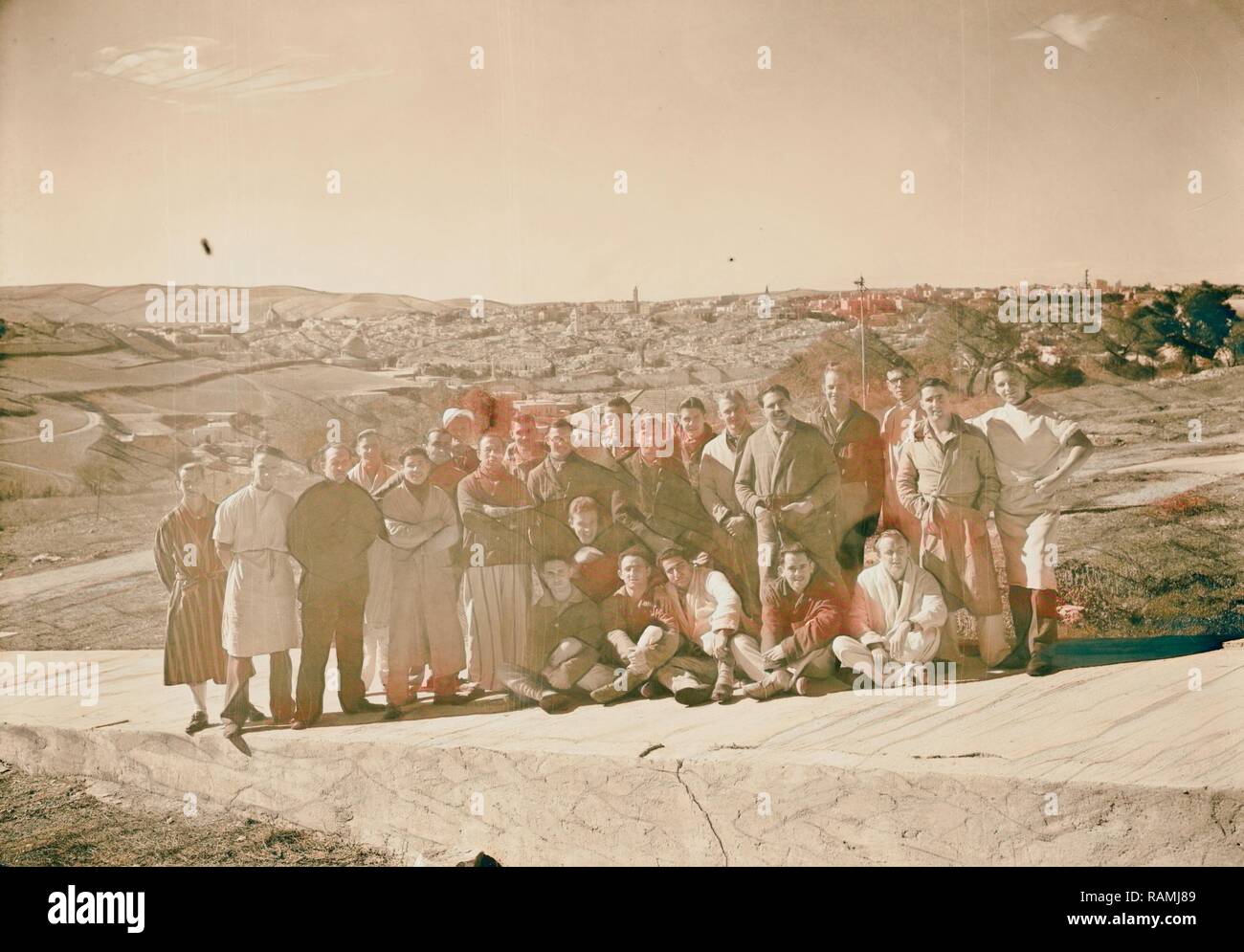 Christmas group with patients of 16th General Hospital with Jerusalem