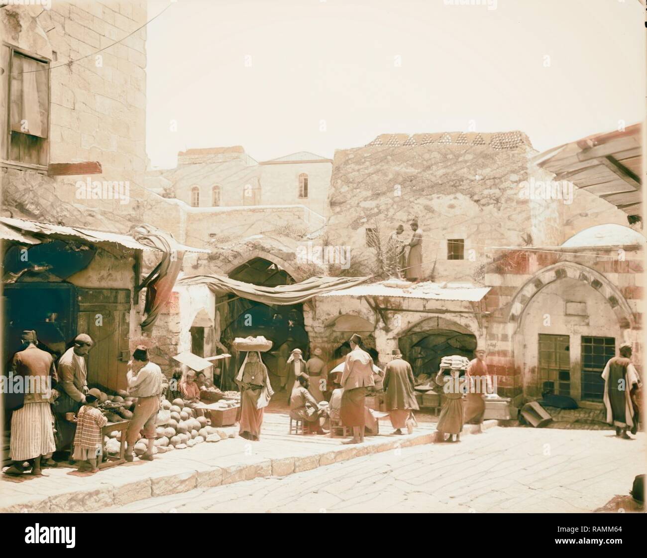 Damascus Gate. 1898, Jerusalem, Israel. Reimagined by Gibon. Classic