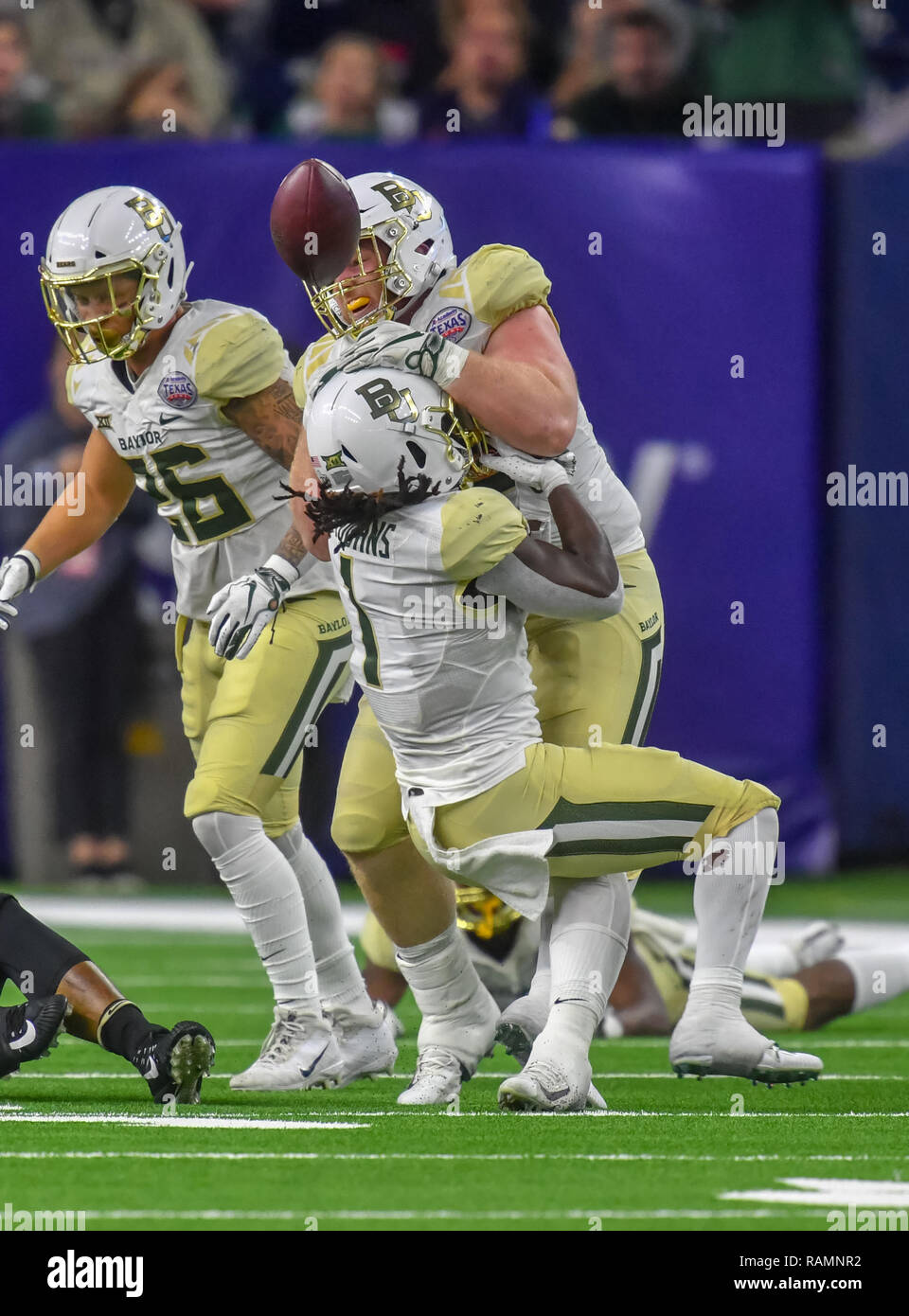 December 27, 2018 Houston, TX...Baylor Bear lineman, James Lynch (93) , in action at the NCAA football Academy Sports and Outdoors Texas Bowl game between the Baylor Bears and the Vanderbilt Commodores at NRG Stadium in Houston, TX. (Absolute Complete Photographer & Company Credit: Joe Calomeni / MarinMedia.org / Cal Sport Media) Stock Photo