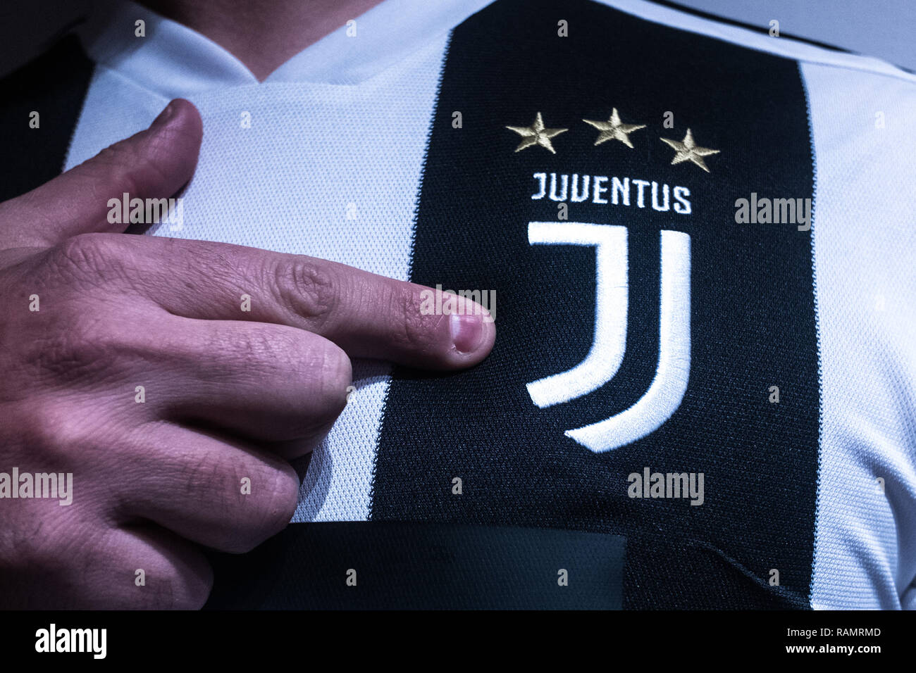Italy 3rd January 2019 The New Juventus Logo Is Shown On