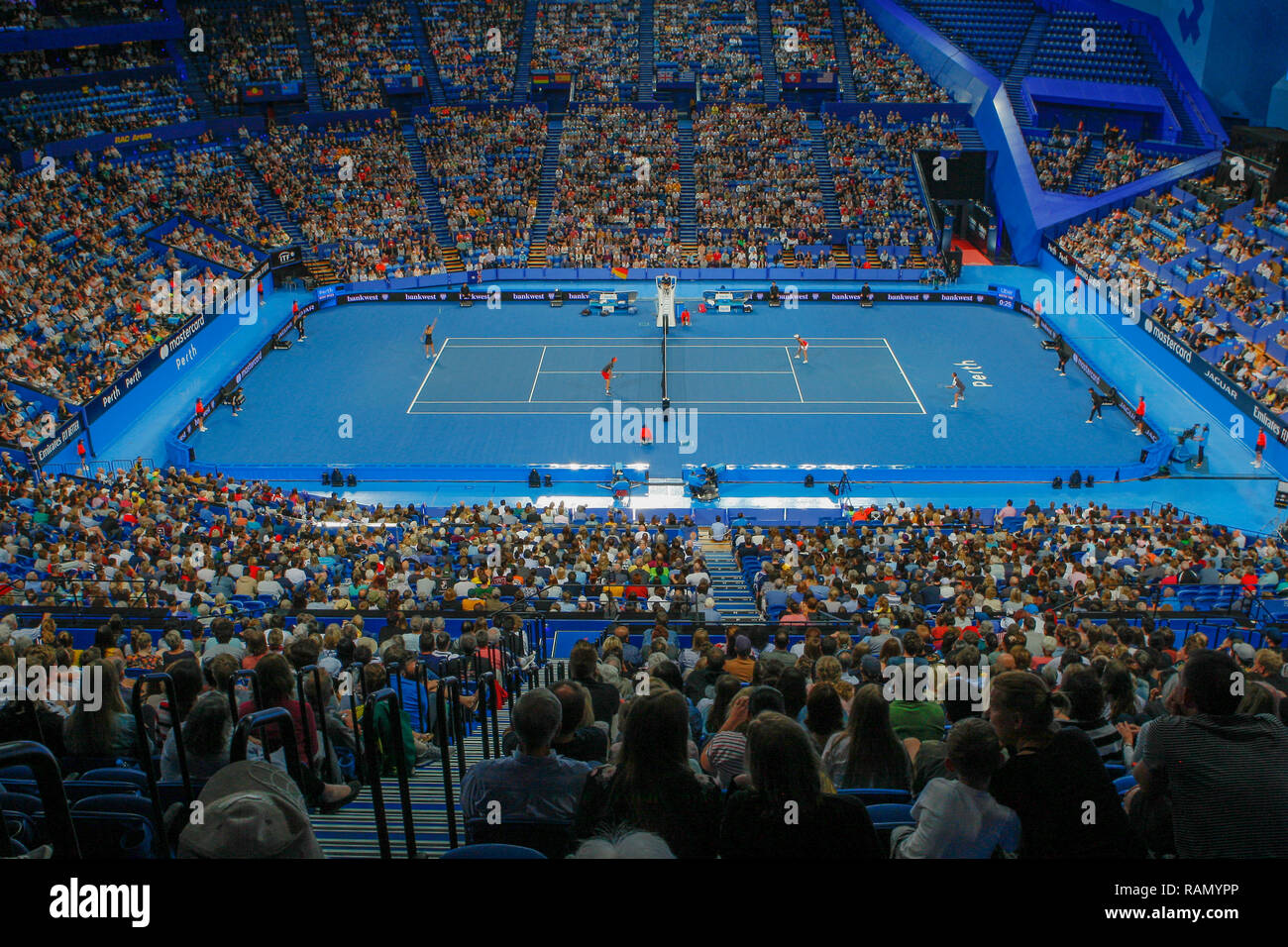RAC Arena, Perth, Australia. 4th Jan, 2019. Hopman Cup Tennis, sponsored by  Mastercard; Mixed doubles action between Australia and Germany Credit:  Action Plus Sports/Alamy Live News Stock Photo - Alamy