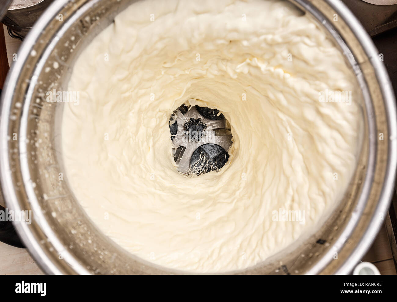 Fresh Butter production in dairy Stock Photo Alamy