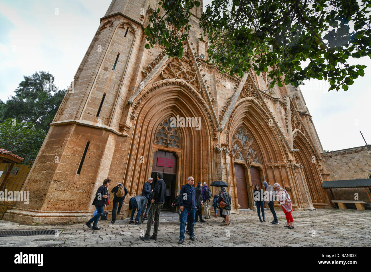 Cathedral Saint Nikolaus, Lala mosque, Famagusta, Turkish republic of north cyprus, Kathedrale St. Nikolaus, Lala-Moschee, Famagusta,Tuerkische Republ Stock Photo